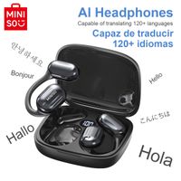 miniso ms162 auriculares inteligentes con traduccion bluetooth auriculares inalambricos auriculares para chat viajes de oficina unidad de controlador de 16 mm