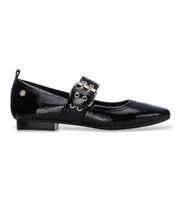 carmela para mujer 16414402-negro bailarinas de piel 164144 negro 38 plano hebilla casual clasico charol