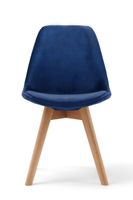 duke blue velvet dining chairs - blue