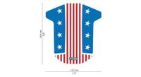 dyedbro sticker de garde boue american flag  sur commande  rockshox
