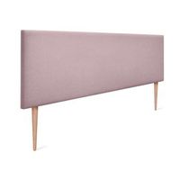 cabecero de tela aqualine liso 150x105cm con patas camas 150 - salmon