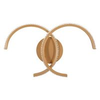 lampara de pared de metal dorado con 3 luces cm 41x85x24