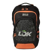 mochila lok maxx 2 negro naranja