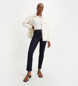 Levi's para mujer. 18883-0227 Jeans 724 High Rise Straight Dark Indigo - Flat Finish marino (27/32), Casual, Denim, Lyocell, Sostenible