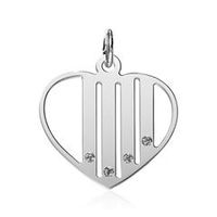 colgante corazon de plata 925 grabable