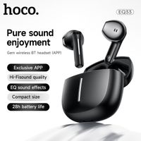 hoco eq33 auriculares inalambricos con bluetooth control por aplicacion auriculares estereo manos libres con microfono para telefono movil auriculares semi-in