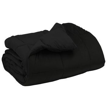 Edredón De Invierno 135 X 220 Cm Invierno Negro Transpirable Vidaxl