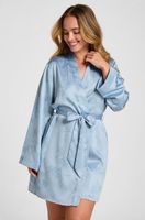 hunkemoller kimono estampado floral azul