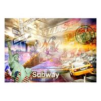 papel pintado 3d - colores de nueva york 150x105 cm