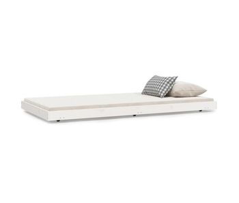 Estructura de cama madera maciza de pino blanco 100x200 cm