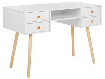 Escritorio  110 cm 55 cm con cajones blanco