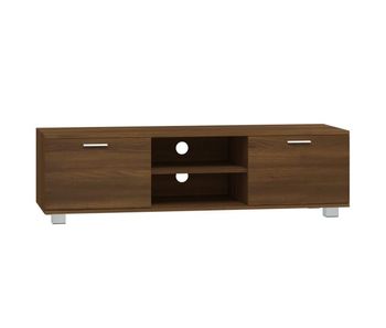 Mueble para tv - mueble tv - mesa de tv madera contrachapada marrón roble 140x40,5x35 cm