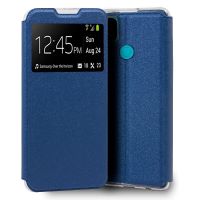cool funda flip cover liso azul para oppo a15  a15s