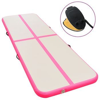 Esterilla Inflable De Gimnasia Con Bomba 700x100x10 Cm Pvc Rosa Vidaxl