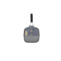 sarten grill 24 cm en fundicion de aluminio gris y negro