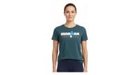 camiseta de manga corta ironman italia emilia romagna azul turquesa de mujer