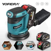 lijadora orbital electrica yofidra de 125 mm 3 velocidades ajustables recargable maquina pulidora para bateria makita de 18 v