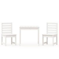 mesa y sillas de jardin 3 uds madera maciza de pino blanco cfw811713