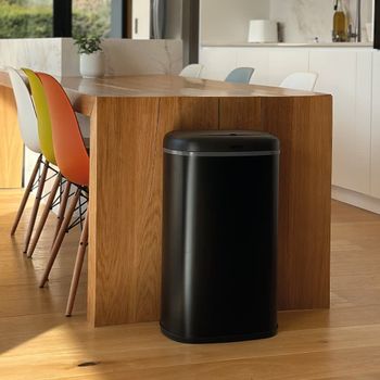 Cubo de basura de cocina automático negro  58l
