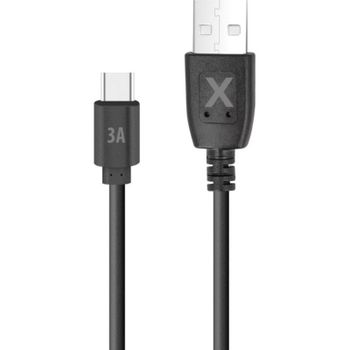 Cable USB Maxlife USB-A a USB-C 0,5 m 3A Negro