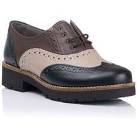 pitillos zapatos bajos blucher en piel para mujer