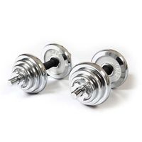 maletin 2 mancuernas 20 kg keboo serie 700 4 discos de 25 kg 4 discos de 125 kg y 4 discos de 05 kg