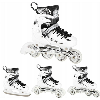 Nh10905 4en1 Led Blanco Tamaño M. M(35-38) Patines En Linea Con Dim.