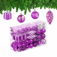 bolas para arbol de navidad en un juego de 72 piezas - whitepink - 14x385x25cm
