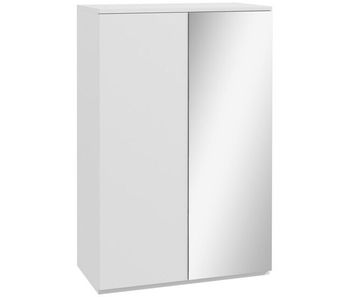 Homcom mueble zapatero con espejo armario zapatero para 18 pares de zapatos con 5 estantes ajustables para recibidor 60x32x95 cm blanco