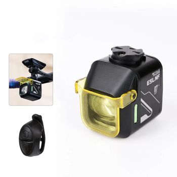 ESLNF 1200LM Faro delantero de bicicleta con control remoto por cable de aleación de aluminio de 4000mAh, carga Tipo-C,
