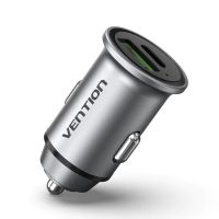 vention ffbh0 cargador de coche 1xusb-c  1xusb-a 20w aleacion de aluminio gris