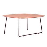 mesa de centro cuadradada en madera de roble xcm 70x50x41cm - roble