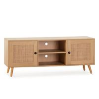 mueble tv bella 2 puertas color roble