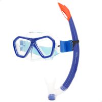 aqua sport - set snorkel junior mascara con tubo  7 anos cristal templado anti vaho sin silicona antisalpicaduras mascara para principiantes