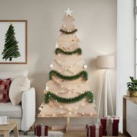 arbol de navidad  decoraciones de navidad de madera de adorno madera maciza pino 180 cm cfw402086