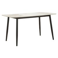 mesa de comedor con tapa de marmol cm 138x78x76