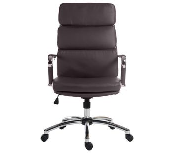 Deco 1097BN Faux-Leather Tilting Executive Chair - Brown, Brown