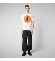 save the duck para hombre dt0825m-besy20 camiseta stampa blanco xxl casual algodon manga corta