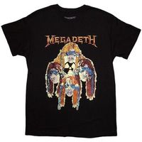 megadeth camiseta manga larga nuclear glow heads para mujer