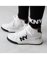 de dkny dkny zapatillas deportivas bota piel blancas - modelo d6090410p blanco