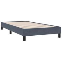 estructura de cama sin colchon terciopelo gris oscuro 80x210 cm