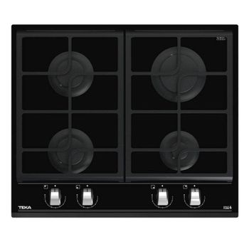 Placa de Gas Teka GZC 64300 XB 4 Zonas 60cm Cristal Negro