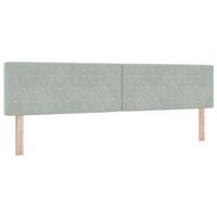 cabecero de terciopelo argyle gris claro 200 cm terciopelo