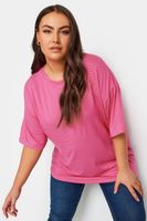 yours camiseta rosa mil rayas mujer curvy y tallas grandes yours