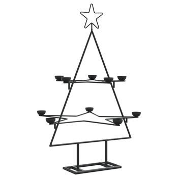 Árbol De Navidad Para Decoración Metal Negro 75 Cm Vidaxl