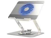 soporte de refrigeracion - isy inh-1100 con refrigerante rotacion 360 usb-c compatible con dispositivos 10 a 173 plata