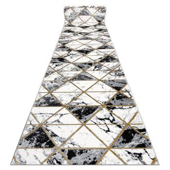 Alfombra De Pasillo Emerald Exclusivo 1020 Glamour, Elegante Mármol,  100x130 Cm