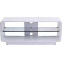 alphason luna 1200 tv stand - white white