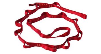 Diamante negro 18 mm nylon daisy chain 140 cm rojo