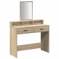mesa tocador  mesa de maquillaje con cajon roble sonoma 100 x 41 x 140 cm